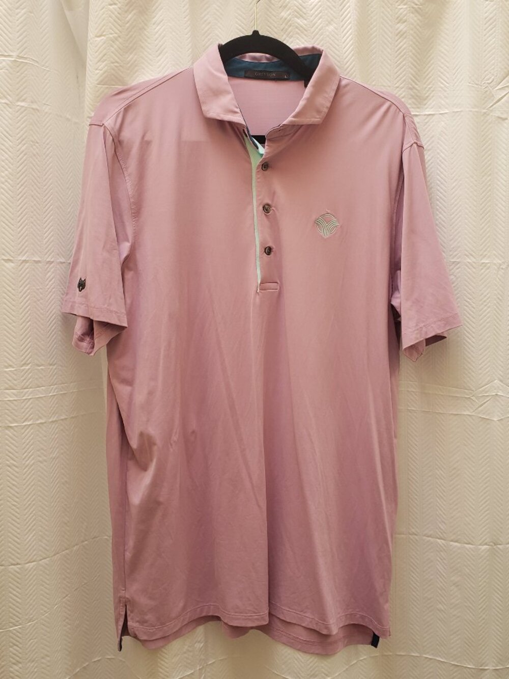 Greyson Golf  Polo Shirt Mens Size Large Sunrise Pink